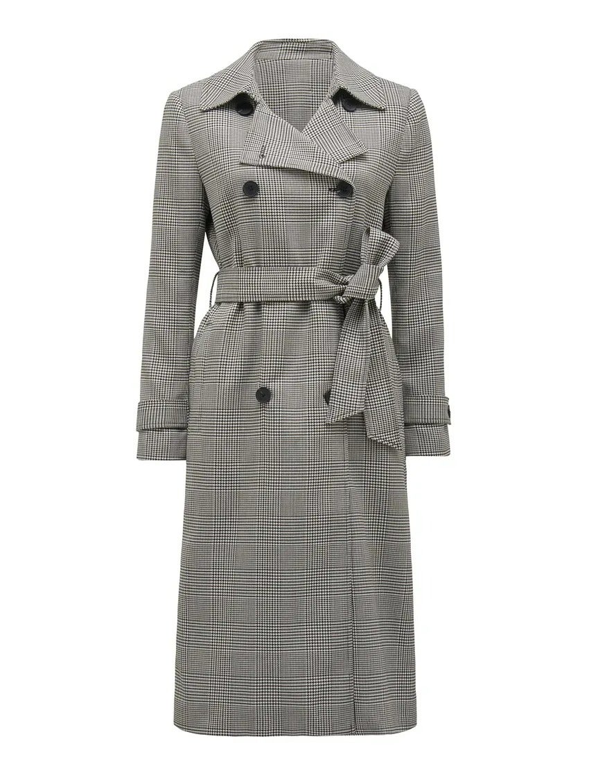 Catherine Check Trench Coat